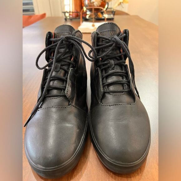 Vans OTW Stove Pipe Black Leather Sneakers Men’s 7.5 Mid-Top Casual Skate Style - Picture 10 of 10